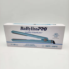Load image into Gallery viewer, BaBylissPRO Nano Titanium 1" Digital Flat Iron Hair Straightener #803
