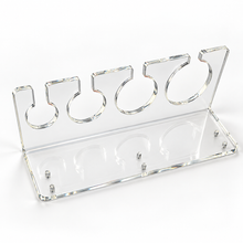 Load image into Gallery viewer, Clear acrylic BellaSkin handpiece holder, angled assembled view