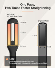Charger l'image dans la galerie, Flat Iron Hair Straightener Fast Styling,1 inch Flat Iron Dual Voltage,Ceramic Wide Hair Straightening Irons for Black Women Hair,Dual Plate Design