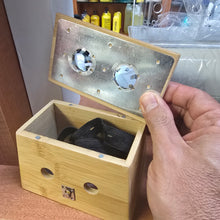 Charger l'image dans la galerie, Wooden incense holder with lid open