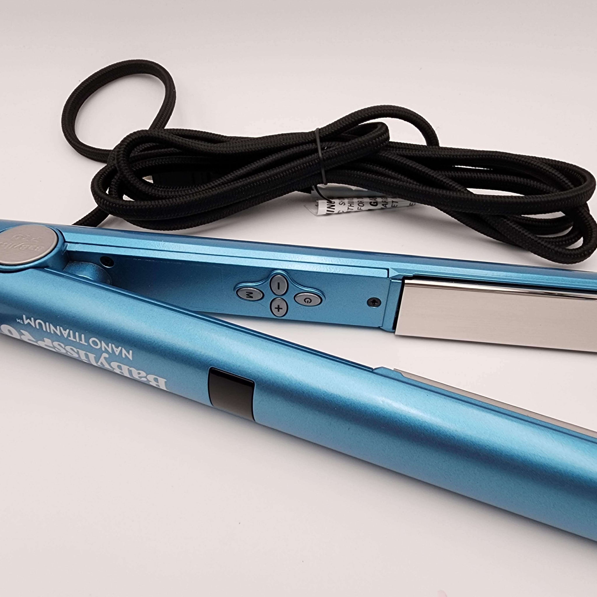 BaBylissPRO Nano Titanium Hair Straightener - Blue and Silver BaBylissPRO Limited Edition Nano Titanium Black & Blue Ultra  main image 2