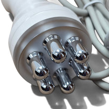 Charger l'image dans la galerie, BellaSkinUSA multi-polar facial rejuvenation probe with five chrome contact points and a white ergonomic handle.
