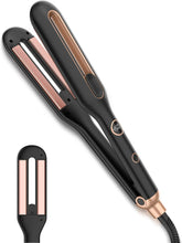 Charger l'image dans la galerie, Flat Iron Hair Straightener Fast Styling,1 inch Flat Iron Dual Voltage,Ceramic Wide Hair Straightening Irons for Black Women Hair,Dual Plate Design
