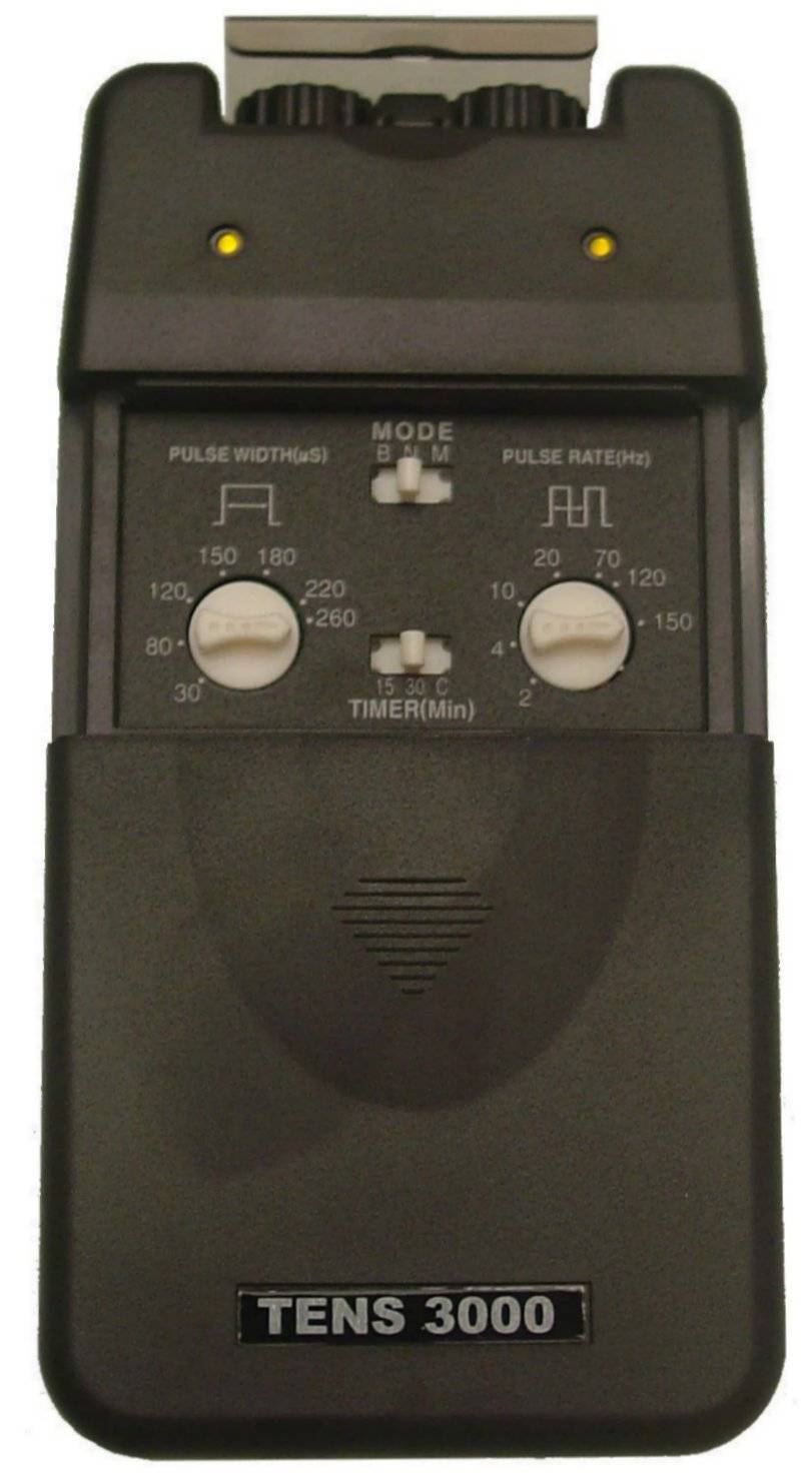 TENS 3000 Unit - Dual Channel, 3 Modes, Analog with Timer